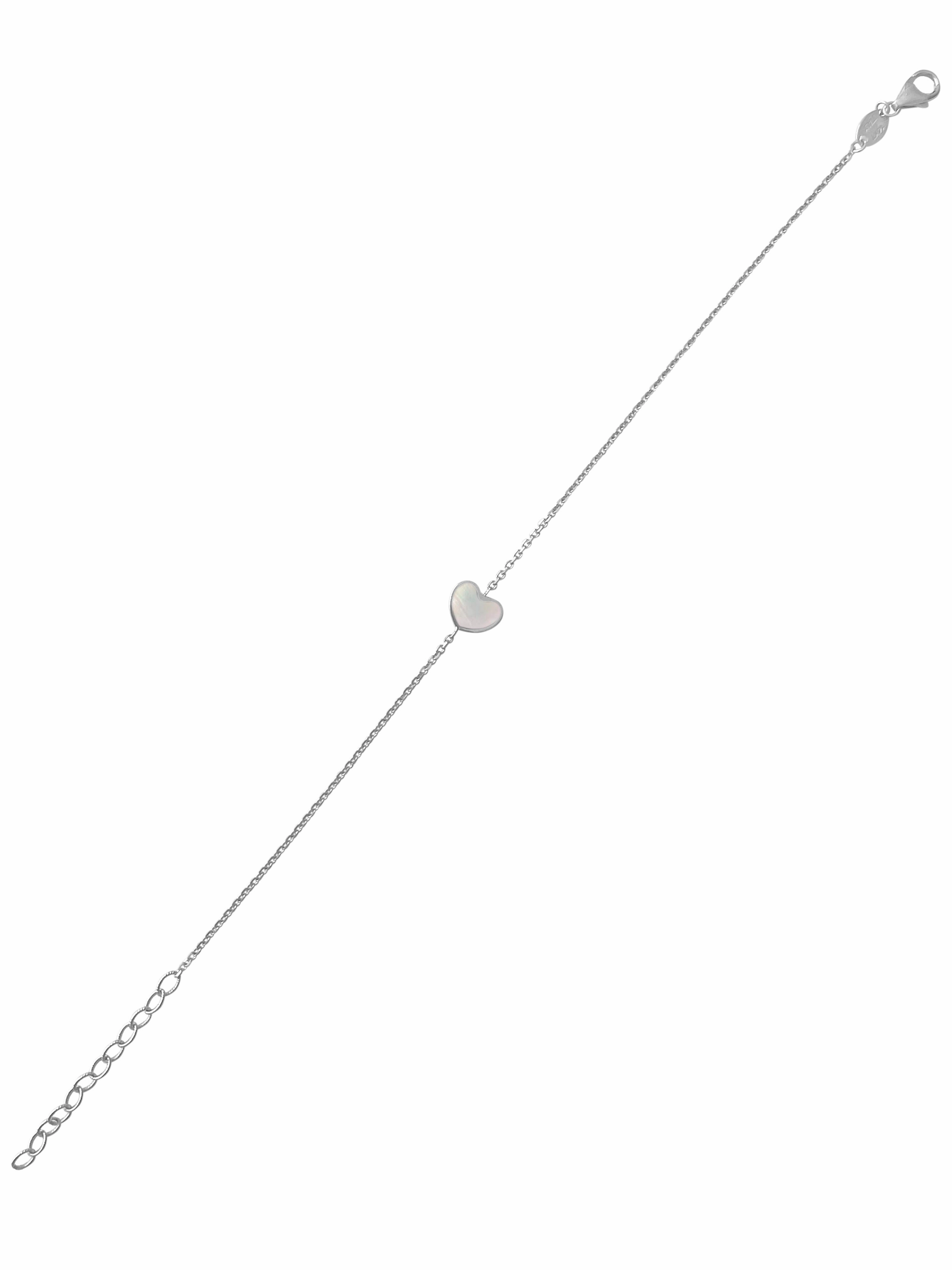 Luxury Vibe 14K Gold Heart Onyx/ Mother of Pearl Bracelet