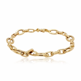 All-Age Appropriate 14k Gold Oval Link Bracelet