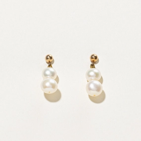 Stylish Accessory 14k Pearl Drop Earrings