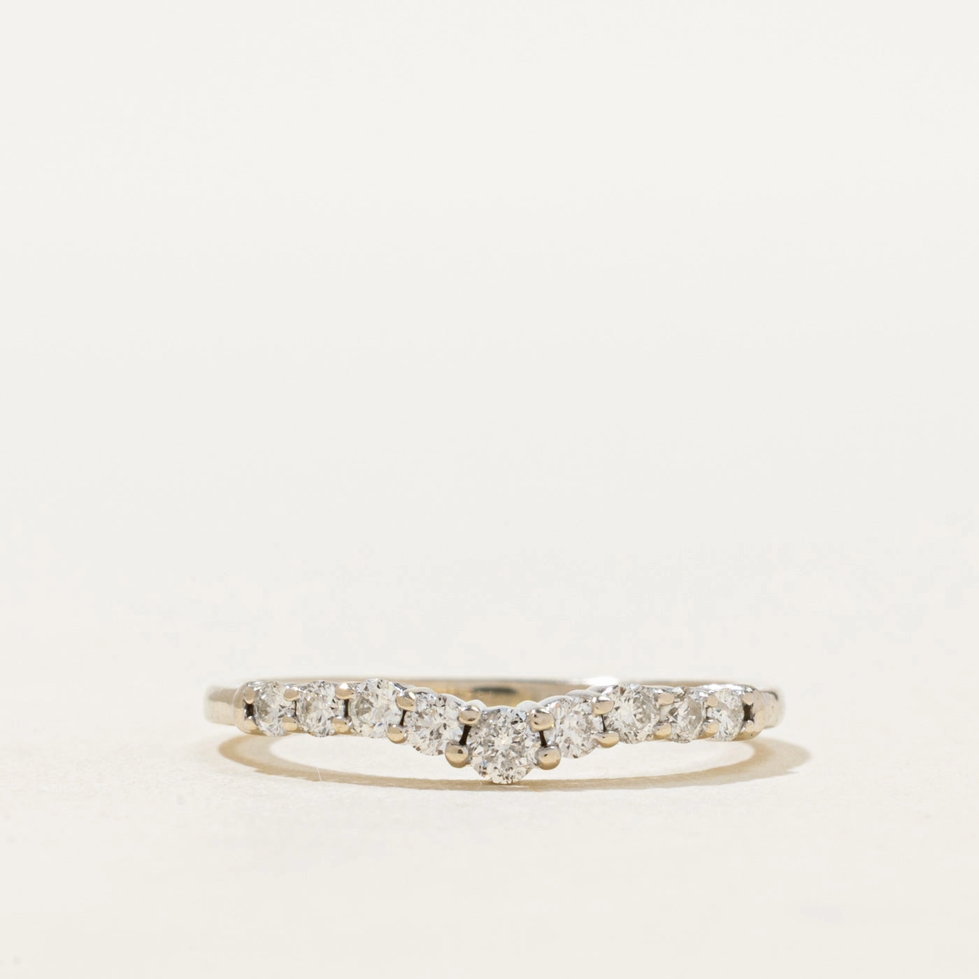 14K Semi Eternity Diamond Contour Ring | 0.25ctw | SZ 5.5 Night Appeal Custom Order