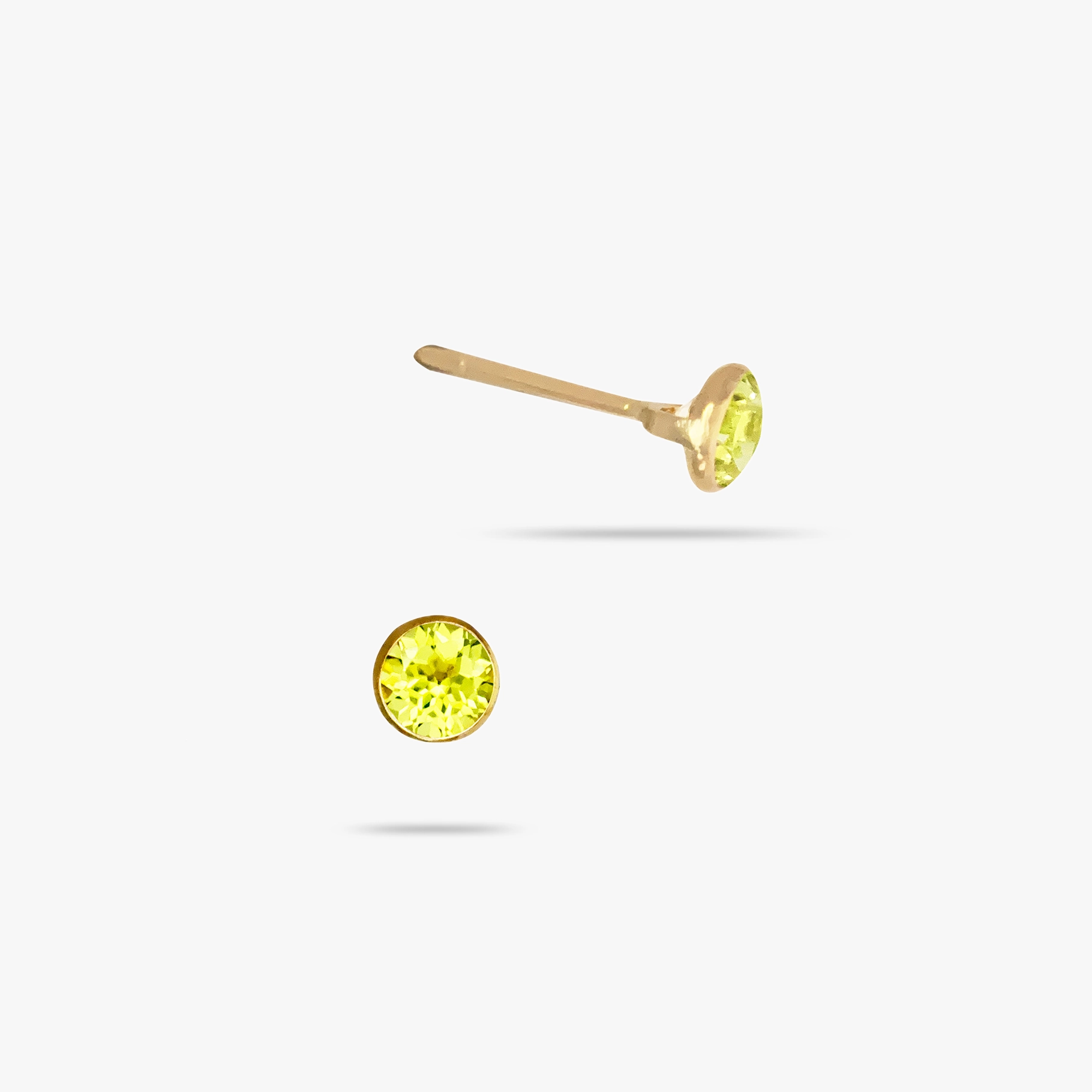 Luxurious Accessory Heart-Shaped Adornment 14k Solid Gold Lemon Topaz Solitaire Stud Earrings