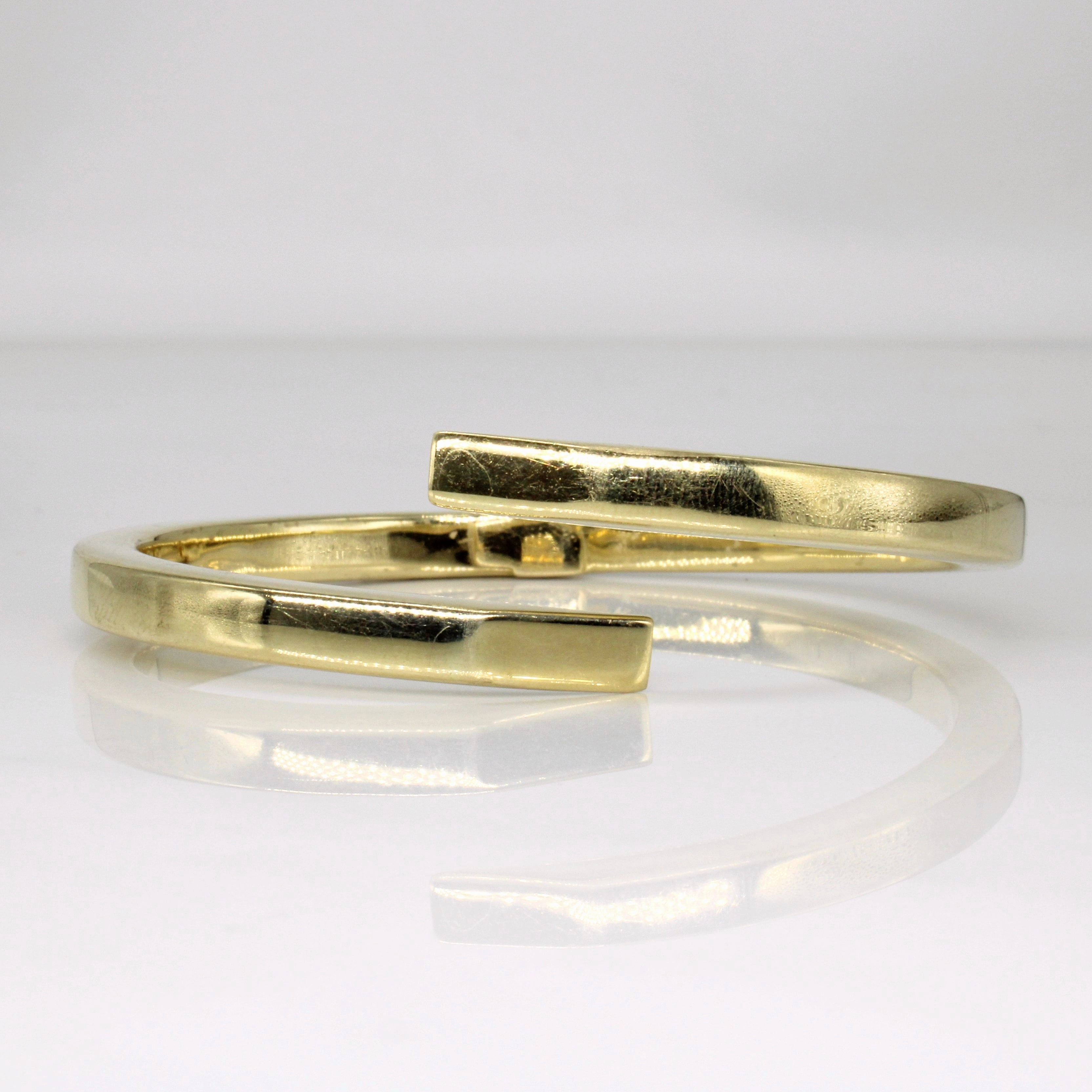 14k Yellow Gold Bangle | 7" | Modern Duo Urban Mood