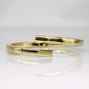 14k Yellow Gold Bangle | 7" | Modern Duo Urban Mood