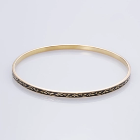 Vibrant Feel 14k Yellow Gold Enameled Bracelet  | 8" |