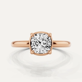 Timeless Features 1 ctw Cushion Diamond Solitaire Engagement Ring