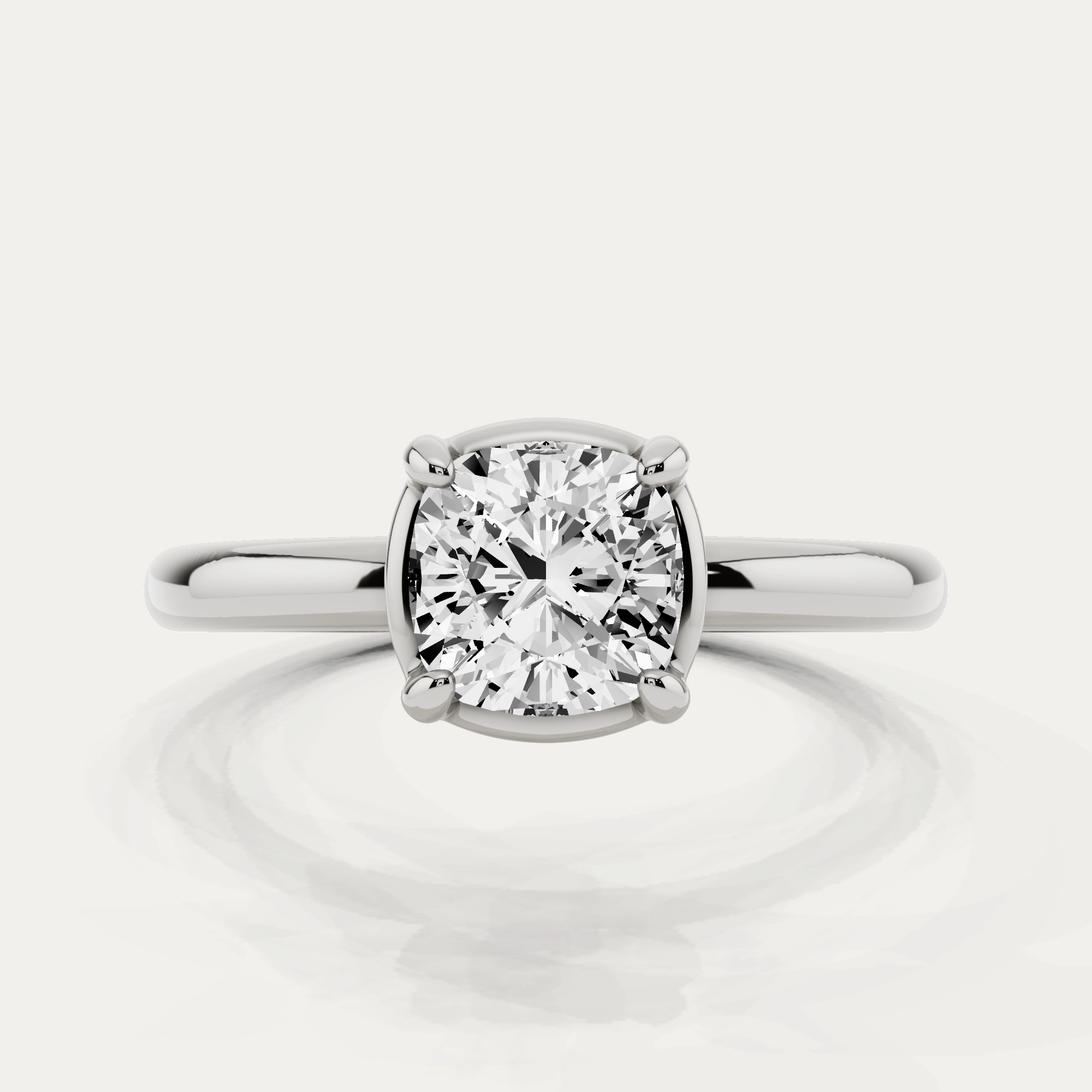 1 ctw Cushion Diamond Solitaire Engagement Ring Timeless Duo Street Accent