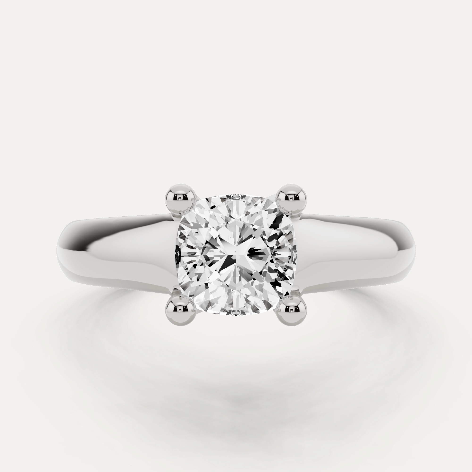 1 ctw Cushion Diamond Wide Shank Trellis Solitaire Engagement Ring Luxury Pieces