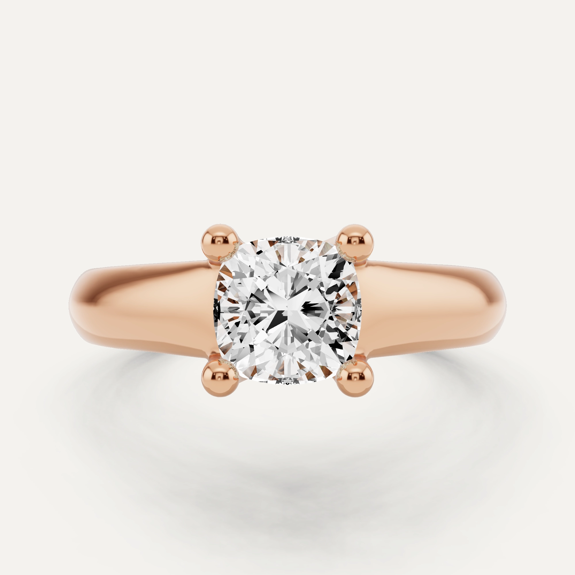 Work Ready 1 ctw Cushion Diamond Wide Shank Trellis Solitaire Engagement Ring