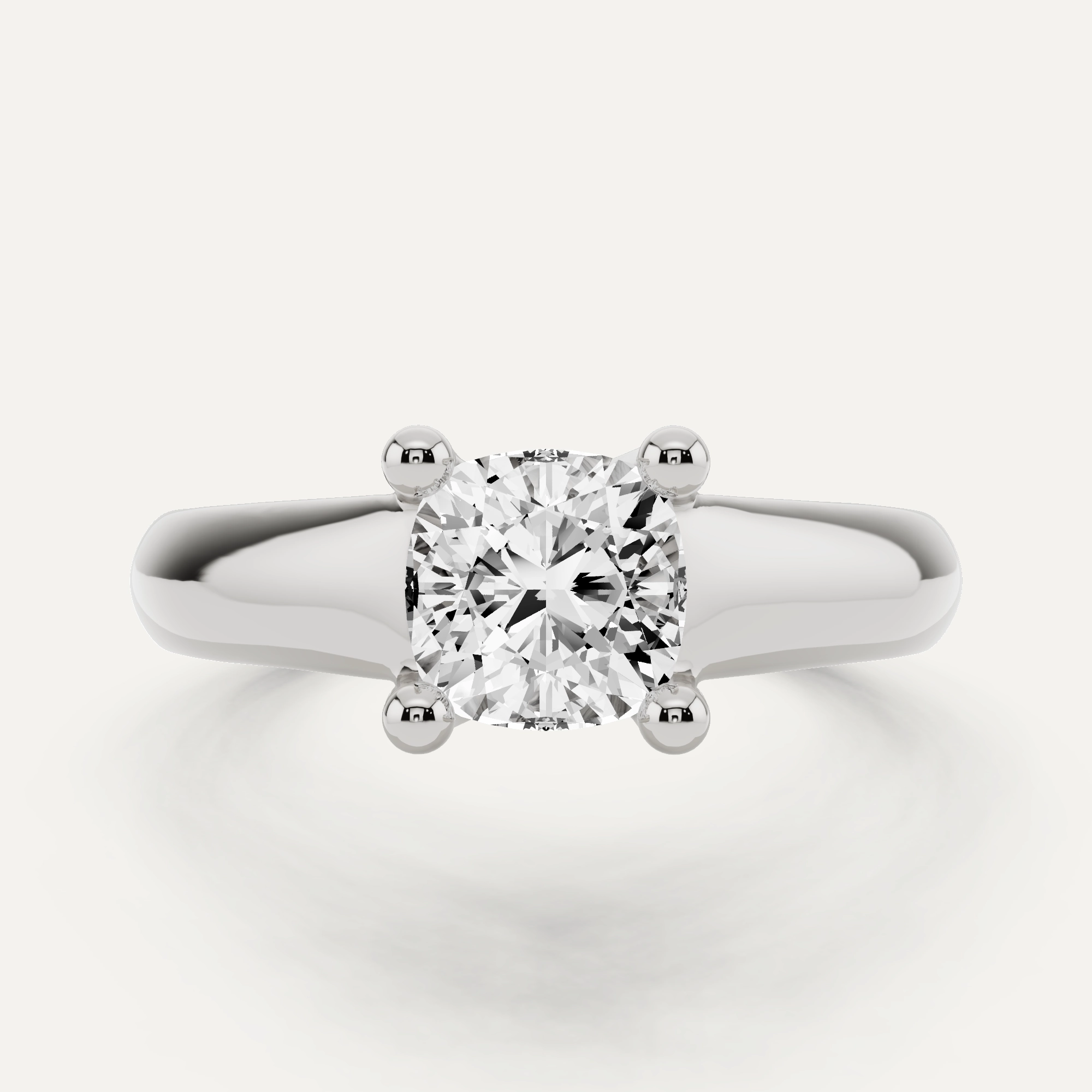 1 ctw Cushion Diamond Wide Shank Trellis Solitaire Engagement Ring Modern Line party accessory