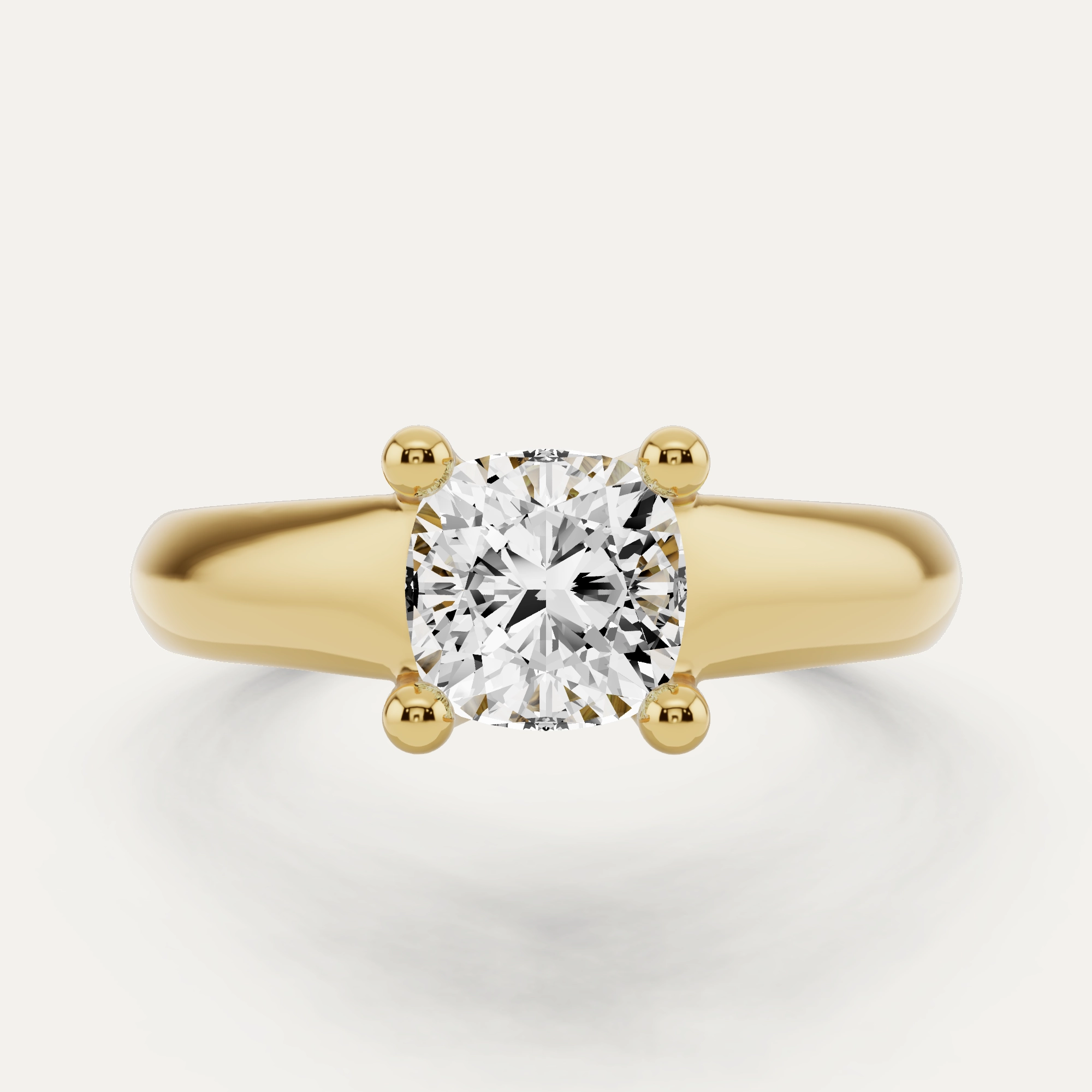 1 ctw Cushion Diamond Wide Shank Trellis Solitaire Engagement Ring Celebration Ready