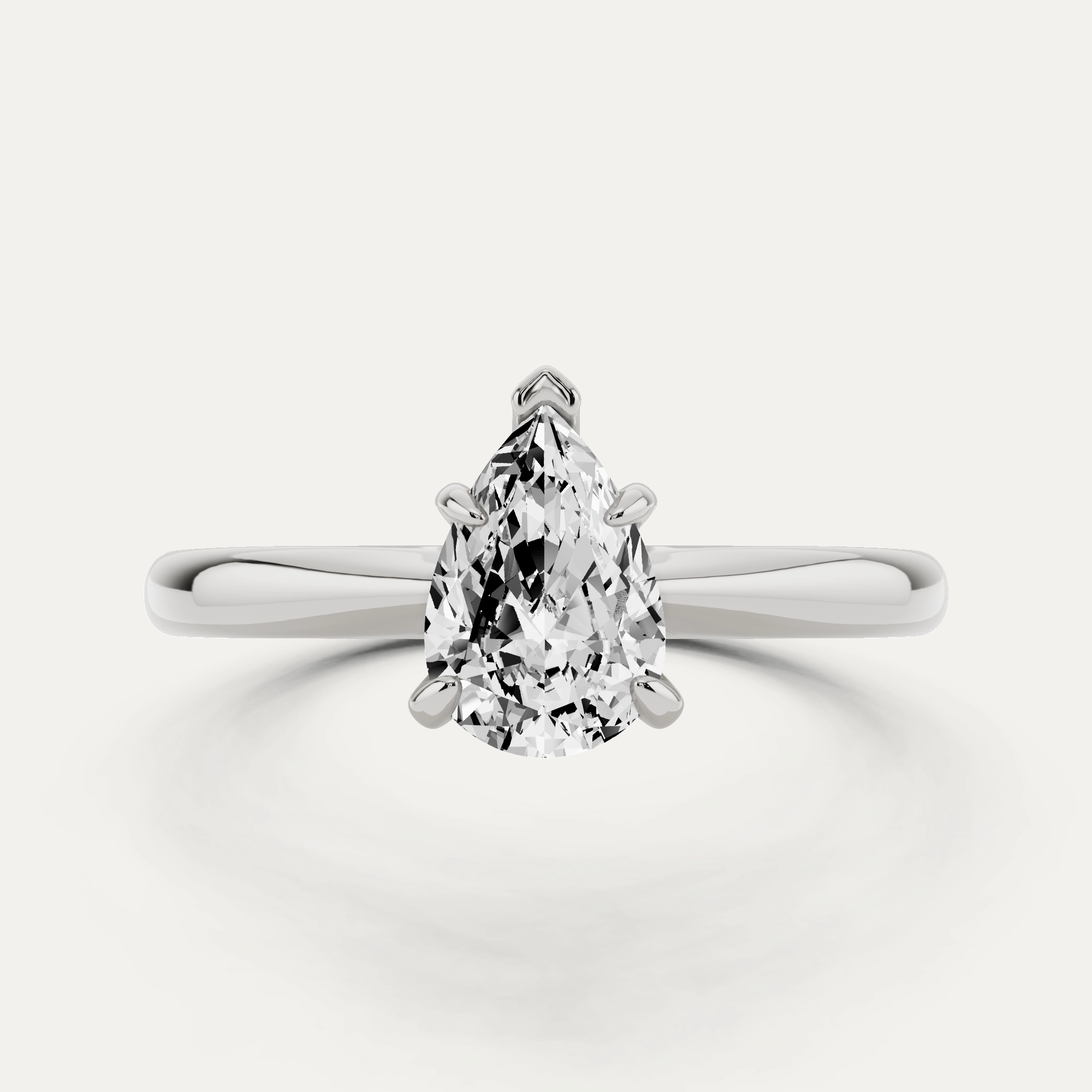 Iconic Feature Party Gift 3/4 ctw Pear Diamond Petite Solitaire Engagement Ring