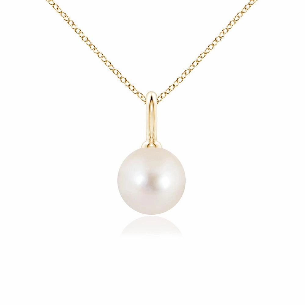 Fine Jewelry 8mm Classic Freshwater Cultured Pearl Solitaire Pendant