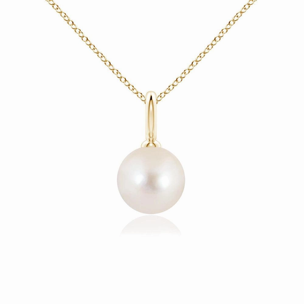 Elegant Highlight Chic Pop 8mm Classic Freshwater Cultured Pearl Solitaire Pendant