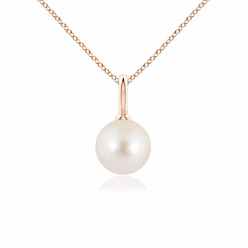 Graceful Gift 8mm Classic Freshwater Cultured Pearl Solitaire Pendant