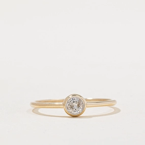 '100 Ways' Bezel Set Diamond Ring | 0.15ct | SZ 6.75 | Flat Lay Charming Details