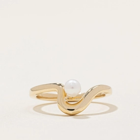 Flirty Accent '100 Ways' Freshwater Pearl Freeform Ring | SZ 6.5 |