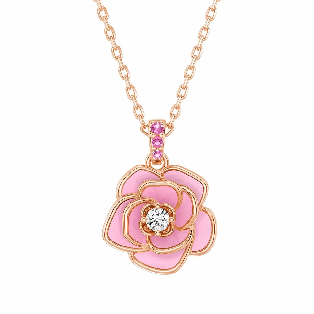 Wedding guest ??Blossom of Compassion?? Breast Cancer Awareness Pendant Necklace