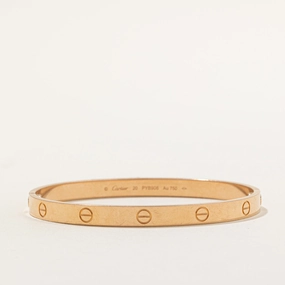 'Cartier' Love Bracelet, Rose Gold Classic Model | Cartier Size 20 | Sparkle Boost