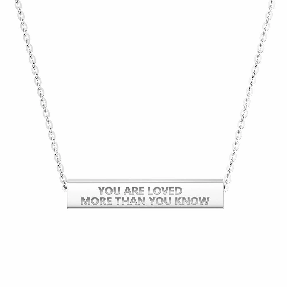 "You Are Stronger Than You Think" Minimalist Necklace Glam Attire High-End Gift