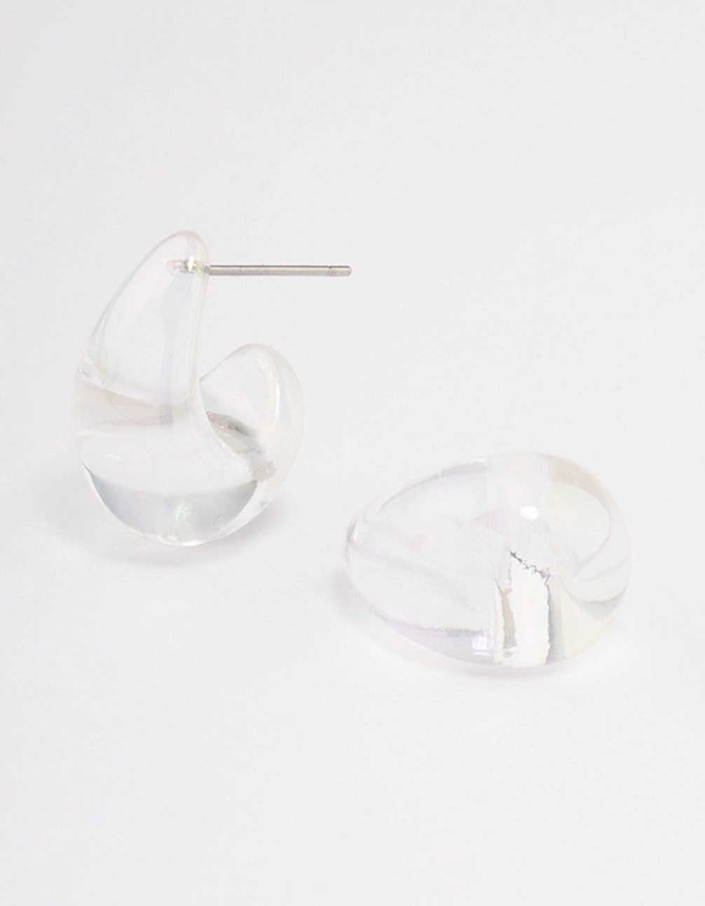 Acrylic Chubby Mini Hoop Earrings Sophisticated Finish