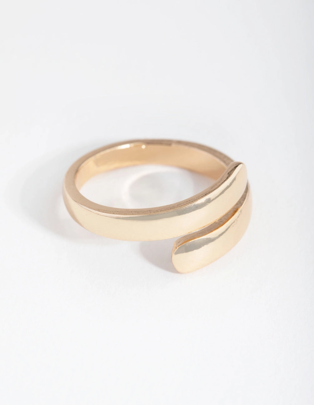 Gold Smooth Wrap Ring Daily Texture