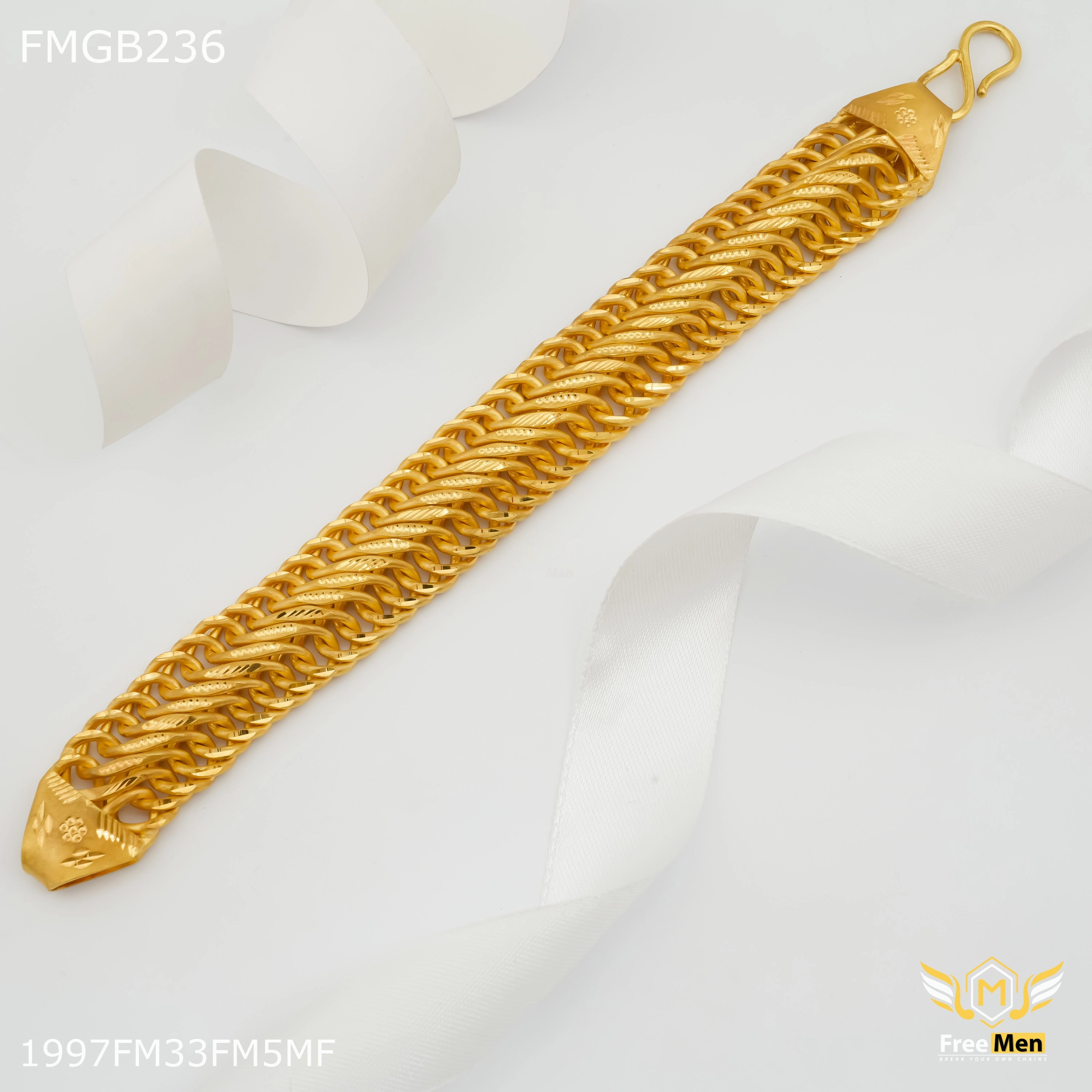 Interchangeable parts High-End Detail Freemen Broad Atta Bracelet for Men - FMGB236