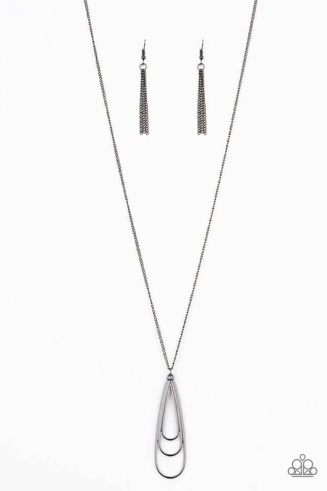 Casual Style Event Jewelry Paparazzi Accessories ?The Big Three - Black Necklace? Flat Rate Ship $4.50?