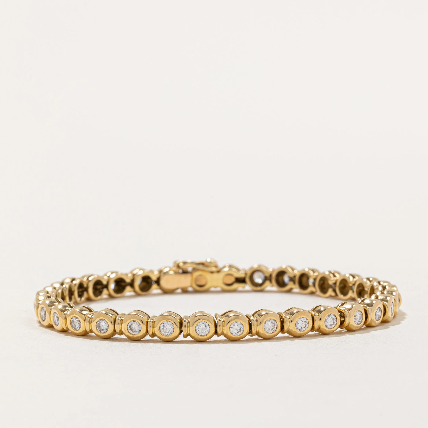 Bezel Set Diamond Bracelet | 1.08ctw | 7" | Minimal Highlight Stylish Appeal