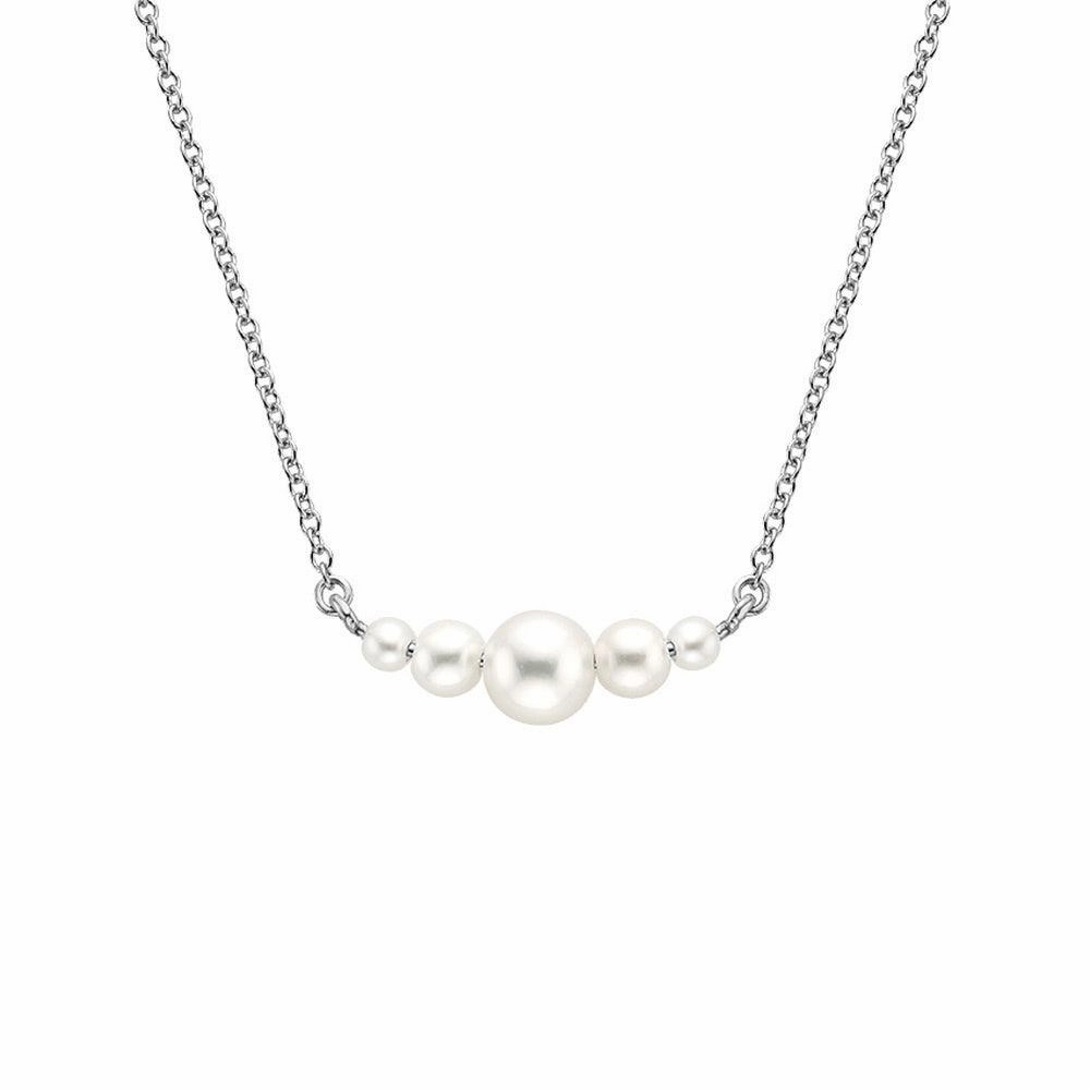City Fashion Graduated Five Freshwater Cultured Pearls Necklace