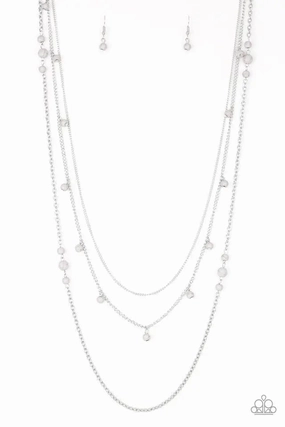 Paparazzi Accessories ?Laying The Groundwork - Silver Necklace?Flat Rate Ship $4.50? Glamorous Mood Young adult