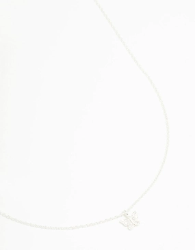 Sterling Silver Cubic Zirconia Mini Butterfly Necklace Vogue Accent Chic Highlight