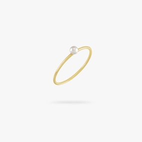 Classic Vibe Strong Work Amare Wear 14K Stackable Pearl Ring - Made to Order