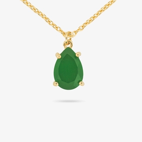 Amare Wear Celebration Collection - May Birthstone Necklace Green Onyx Glow Detail Exquisite finish