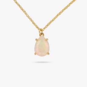 Natural Detail Amare Wear Celebration Collection - October Birthstone Necklace Opal