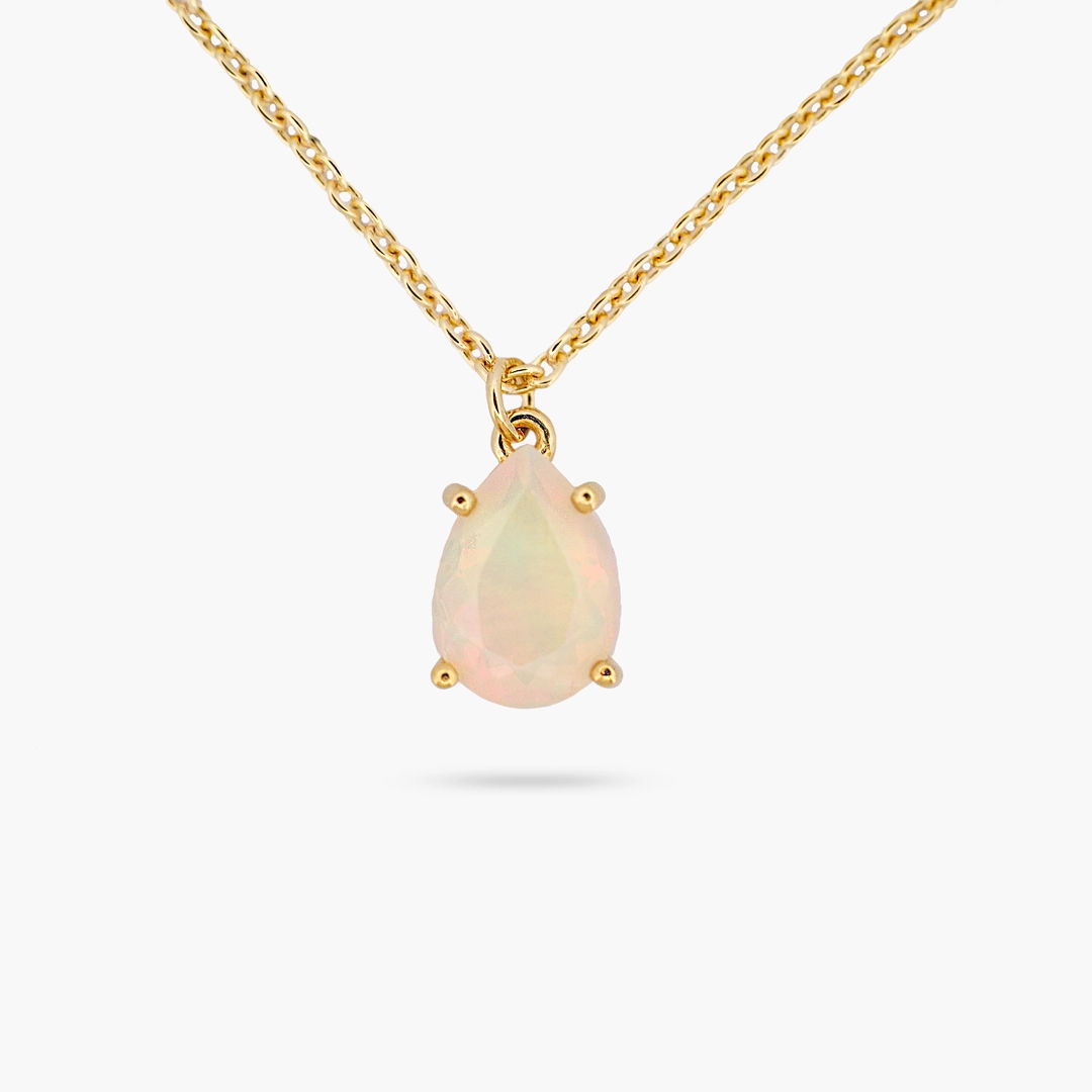 Natural Detail Amare Wear Celebration Collection - October Birthstone Necklace Opal