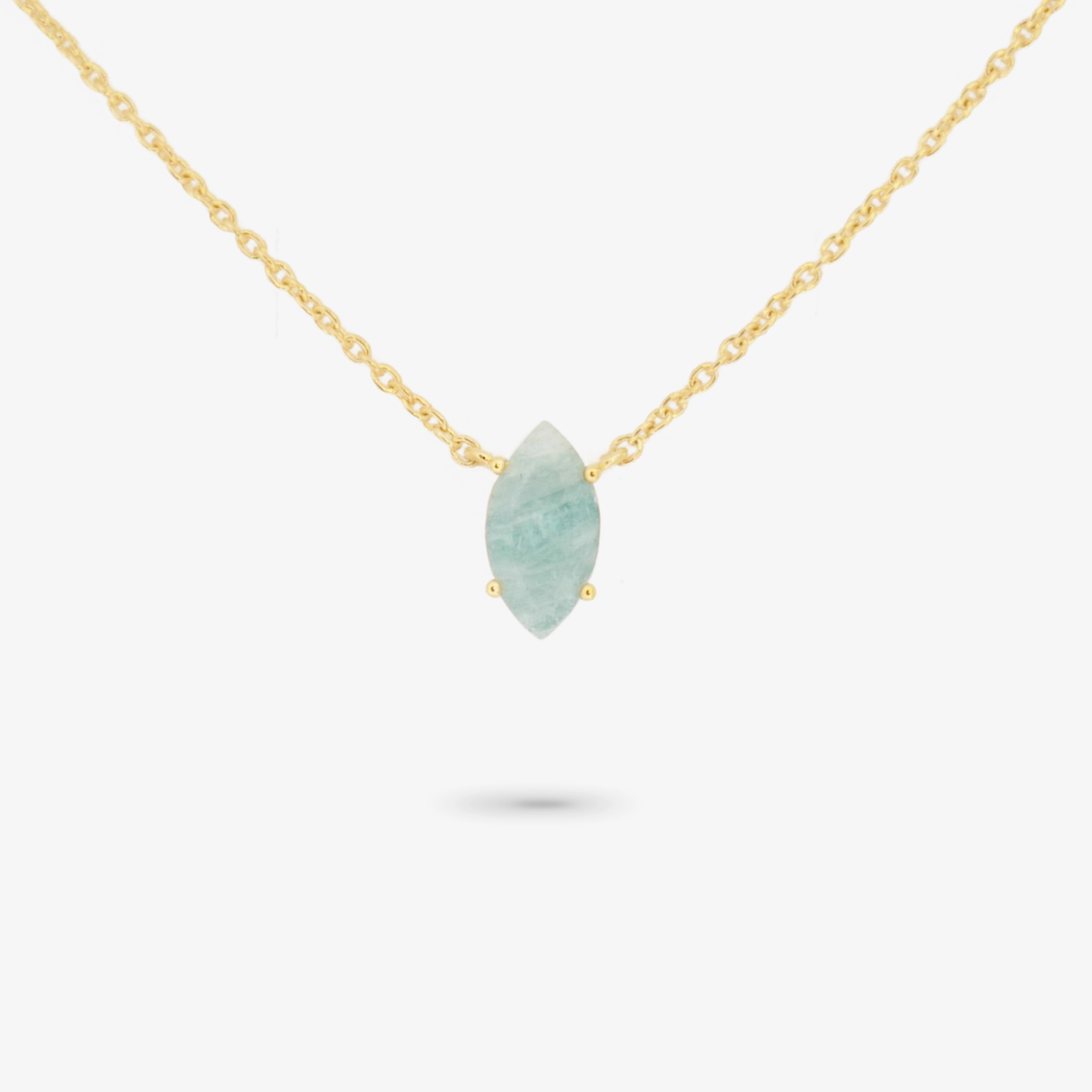 Amare Wear March Marquise Birthstone Necklace Aquamarine Wedding Ensemble