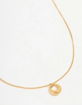 Stylish Man Gift For Friend Waterproof Gold Plated Stainless Steel Bold Pendant Necklace