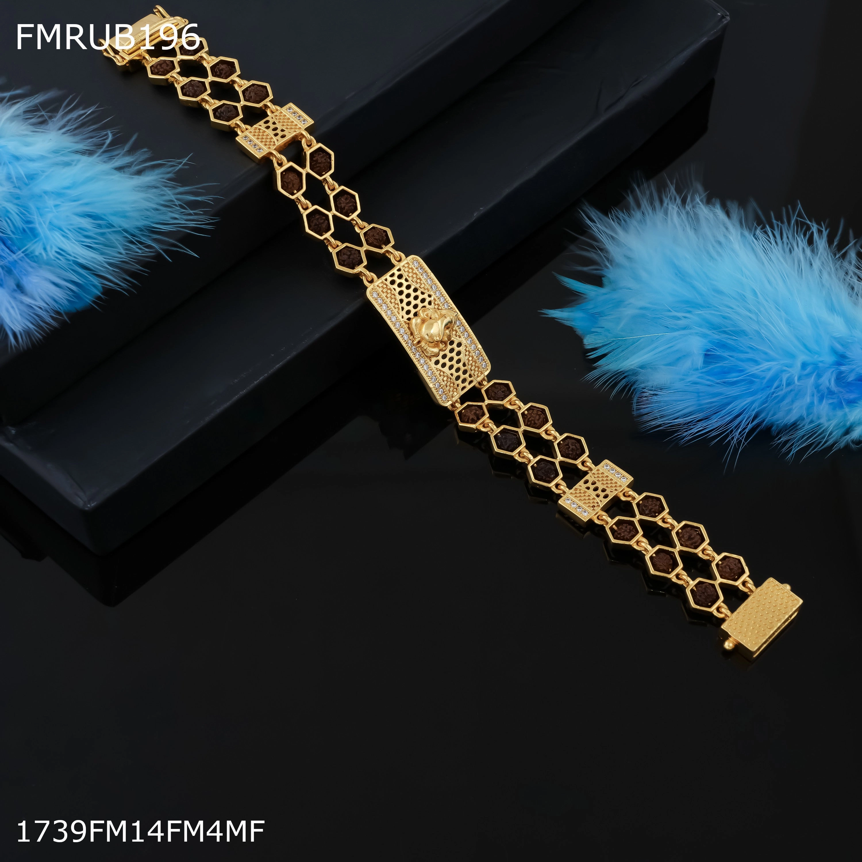 Customer Loved Freemen Ganpati with rudraksha bracelet for Man - FMRUB196