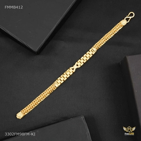 Bespoke Perspective Characteristic Example Shini Thin Atti with Passi Bracelet for Men - FMMB412