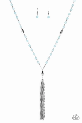 Paparazzi Accessories ?Tassel Takeover - Blue Necklace?Flat Rate Ship $4.50? Lovely Present Cute Detail