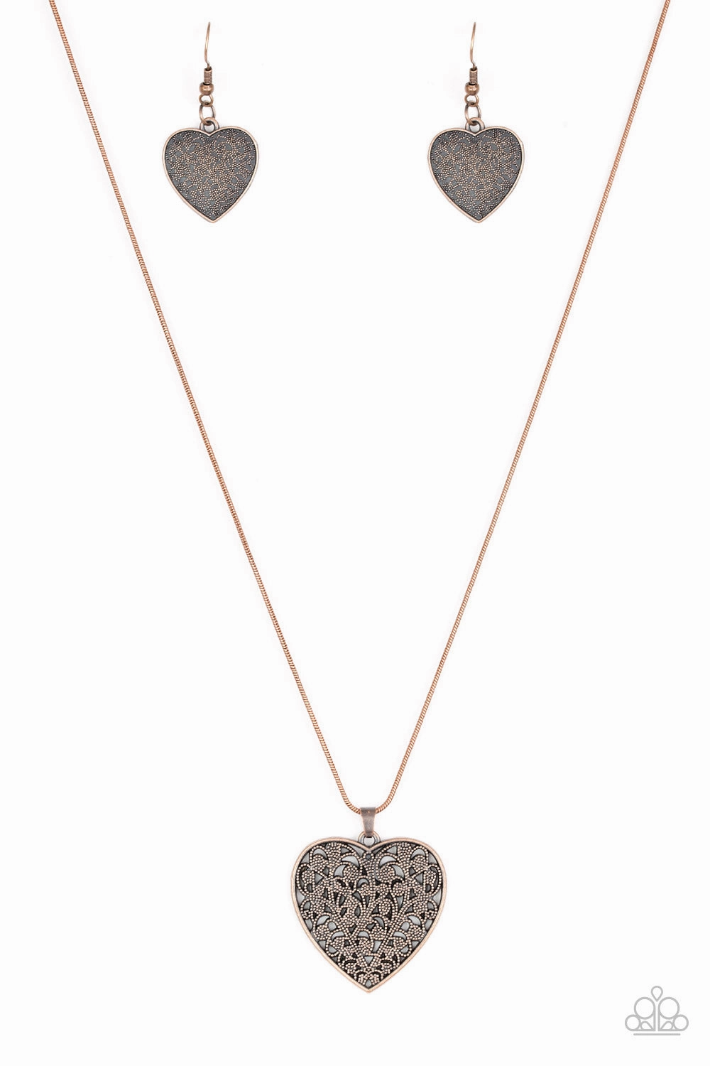 Urban Feature Paparazzi Accessories ? Look Into Your Heart - Copper Necklace?Flat Rate Ship $4.50?