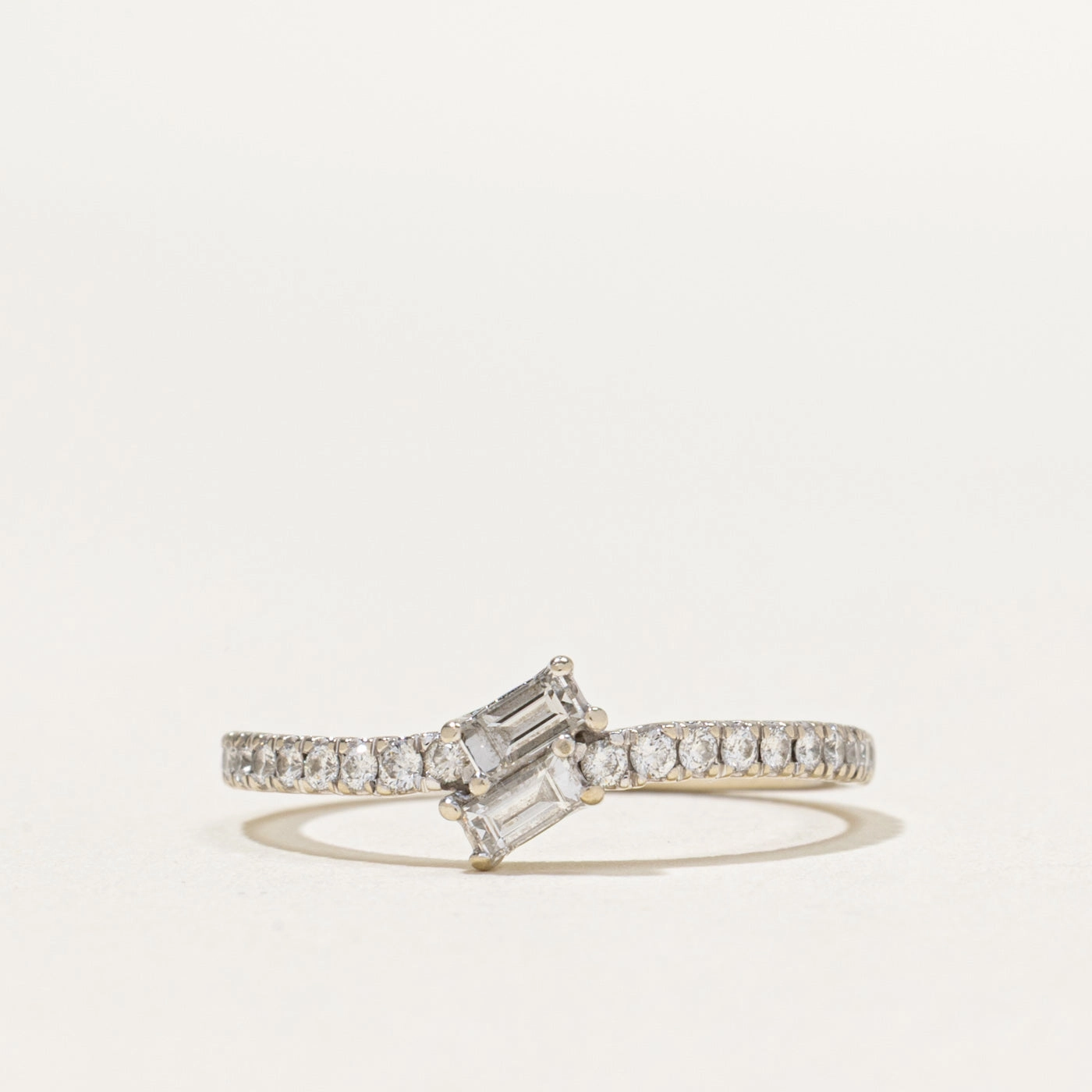 Double Baguette Diamond Ring | 0.46ctw | SZ 6 Holiday Ready Sleek Charm