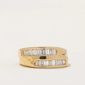 Dynamic Form Baguette Cut Diamond Ring | 0.83ctw | SZ 6.25 |