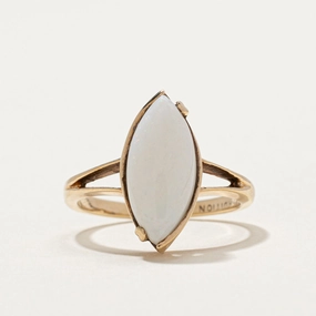 Elegant Edge Marquise Opal Tapered Ring | 1.50ct | SZ 6.25 |