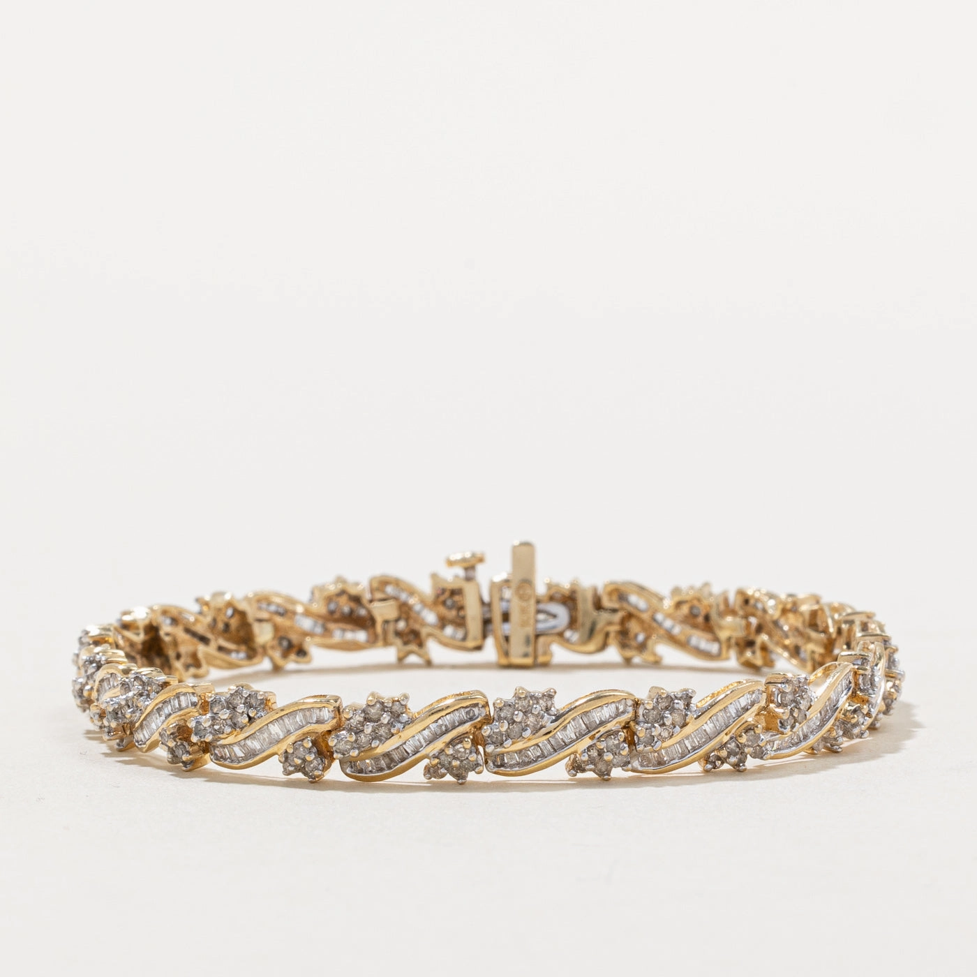 Glam Detail Diamond Cluster Bracelet | 2.50ctw | 6.5" |