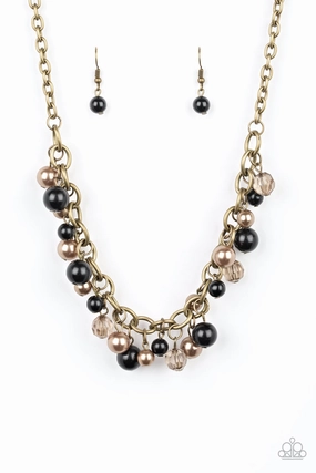 Trendy Style Effortless Style Paparazzi Accessories ? The GRIT Crowd - Black Necklace?Flat Rate Ship $4.50?