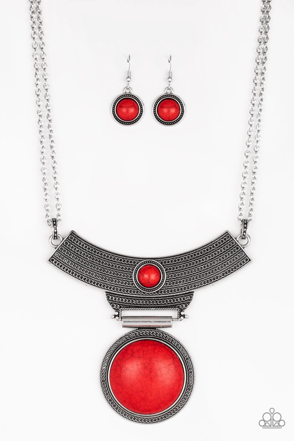 Work Environment Piece Office Present Paparazzi Accessories ? Lasting EMPRESS-ions - Red Necklace?Flat Rate Ship $4.50?