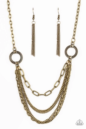 Paparazzi Accessories ?CHAINS of Command - Brass Necklace?Flat Rate Ship $4.50? Daily Outfit