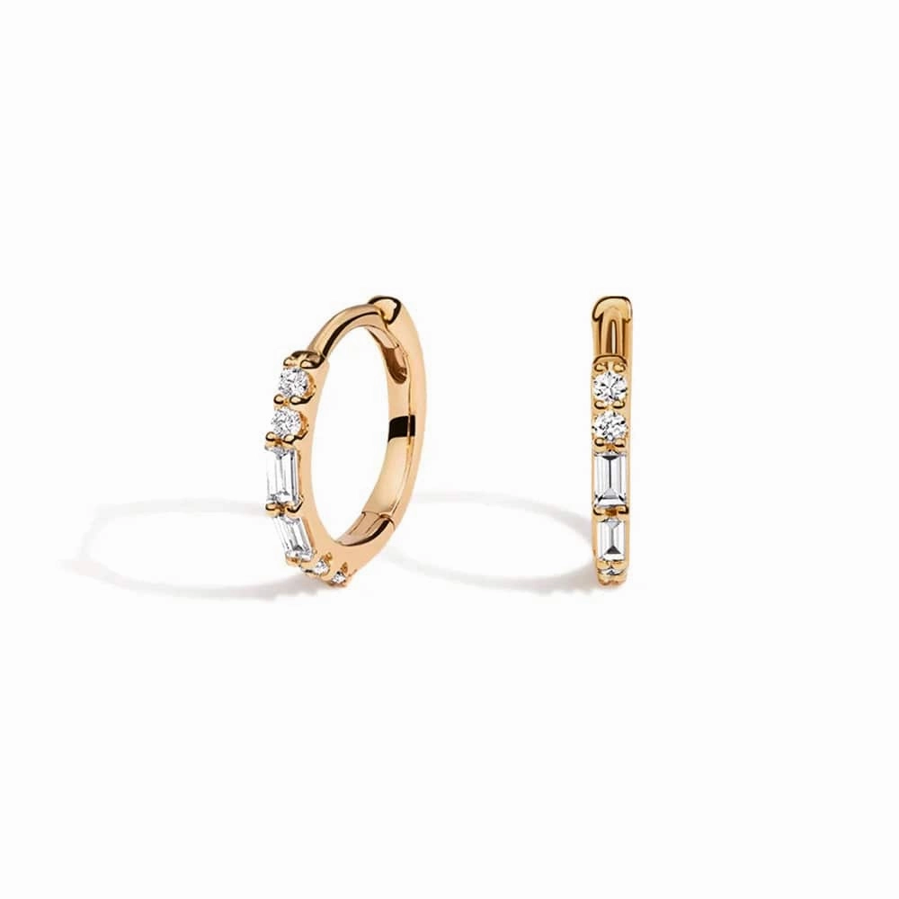 Eternal Radiance Hoop Lab Grown Diamond Earrings Office Embellishment Glittering Design