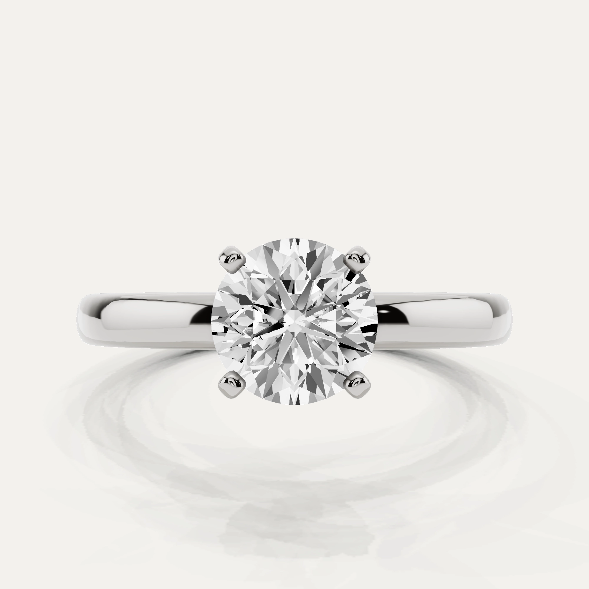 Best Value - 1 ctw Round Diamond Classic Solitaire Engagement Ring Elegant Gem Distinctive Look